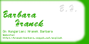 barbara hranek business card